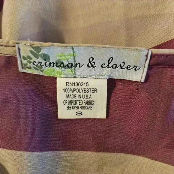 Crimson & Clover Striped Blouse - Size S - Picture 3 of 3